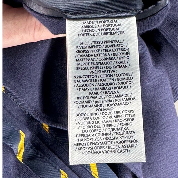 Polo Ralph Lauren Boys Navy Blue Knit‎ Two Button Blazer Jacket - Picture 9 of 9